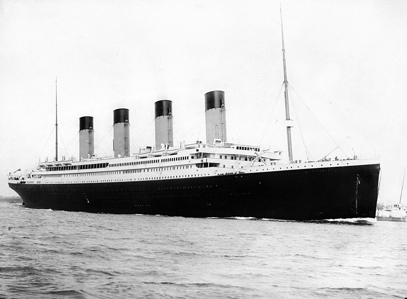 image of Titanic departing Southampton in 1912